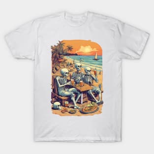 Drinking Skeletons Beach Vibes! T-Shirt